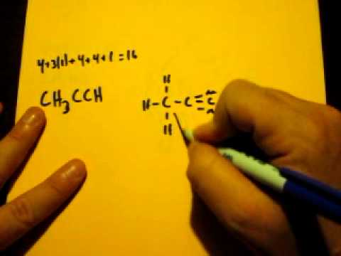 Lewis Dot Structure of CH3CCH (Propyne) - YouTube