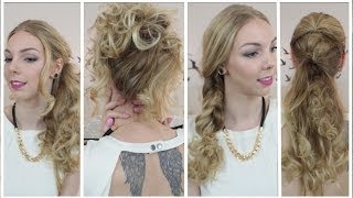 Tutoriel: 4 Coiffures Simples & Rapides - Cheveux Bouclés + Conseils