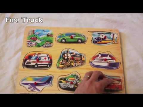 Melissa and Doug Wooden Vehicle Sound Puzzle REVIEW Fire Truck