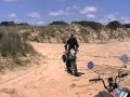 Yamaha Tw200 In Deep Sand. No Good. Robe Beach Sa Australia 