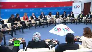 Встреча Владимира Путина с руководством Молодежного саммита G20