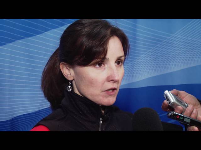 2012 Ford World Women's Curling Championship Draw 9 Media Scrum