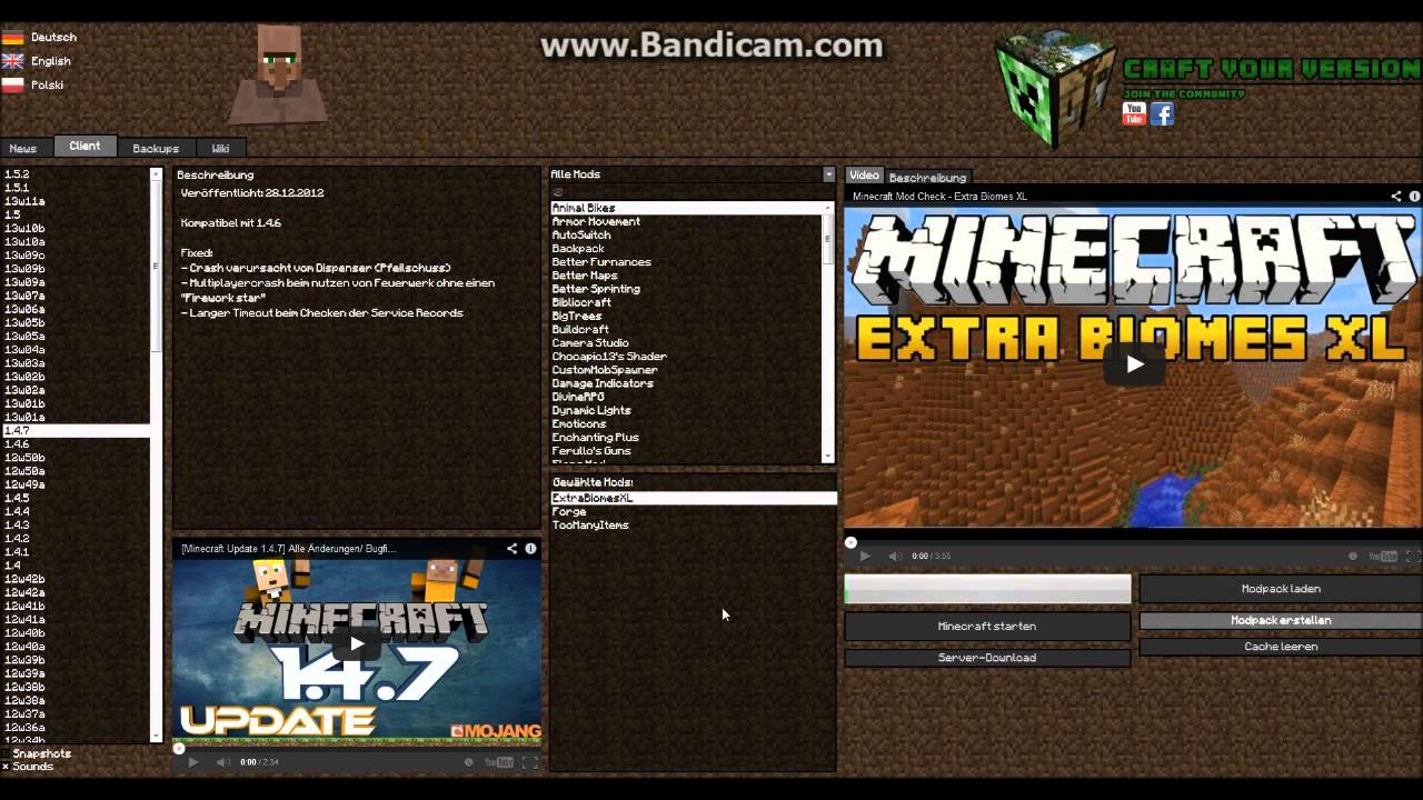 Minecraft Version Changer (auto. mod installer) - YouTube