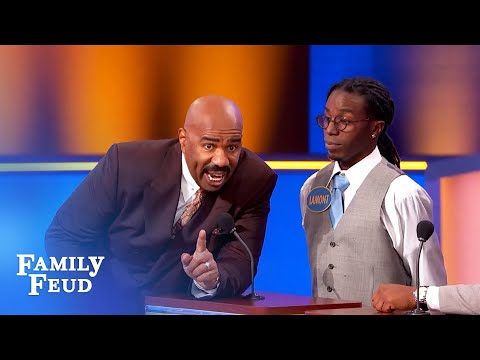 Steve Harvey threatens to destroy the set if THIS is up there! | Family Feud