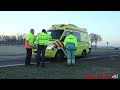 Ongeval met graafmachine en bestelauto Nieuwe Deventerweg te Raalte