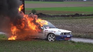 Crash Renaud Verreydt + fire - Rallye du Condroz 2013