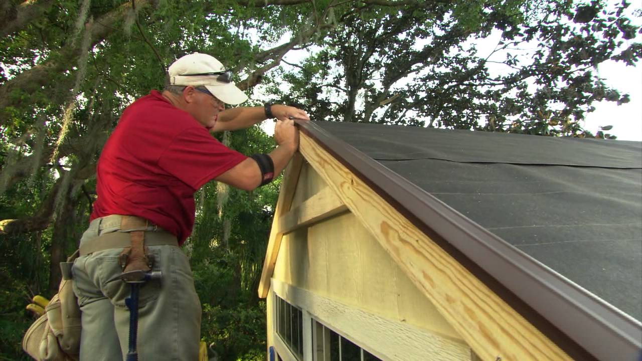 How to Install Roof Shingles on a Shed - YouTube