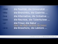 Deutsch lernen: Grammatik - Der, die oder das? - Femininum