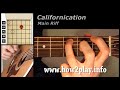 Californication Guitar Lesson | How to play californication