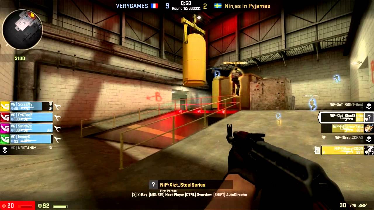 Epic Match! NiP vs VeryGames on Nuke from ESEA Europe - YouTube