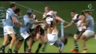 Zac Judge Dump Tackle on Rene Ranger (Red Card)