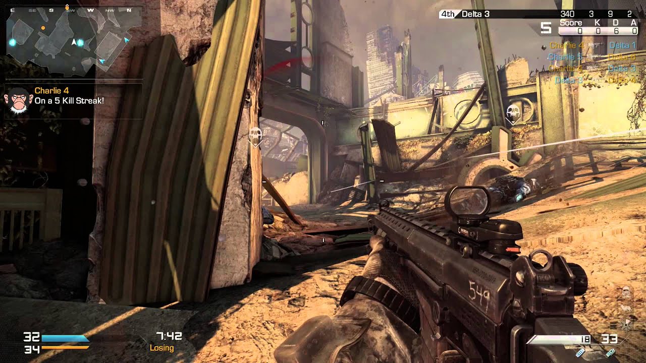 call of duty ghosts xbox 360 multiplayer gameplay