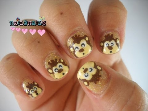 chinese new year monkey nail art design