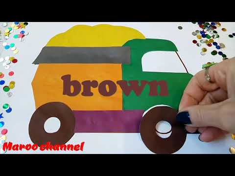 Colored Applique Funny Truck Video for Kids