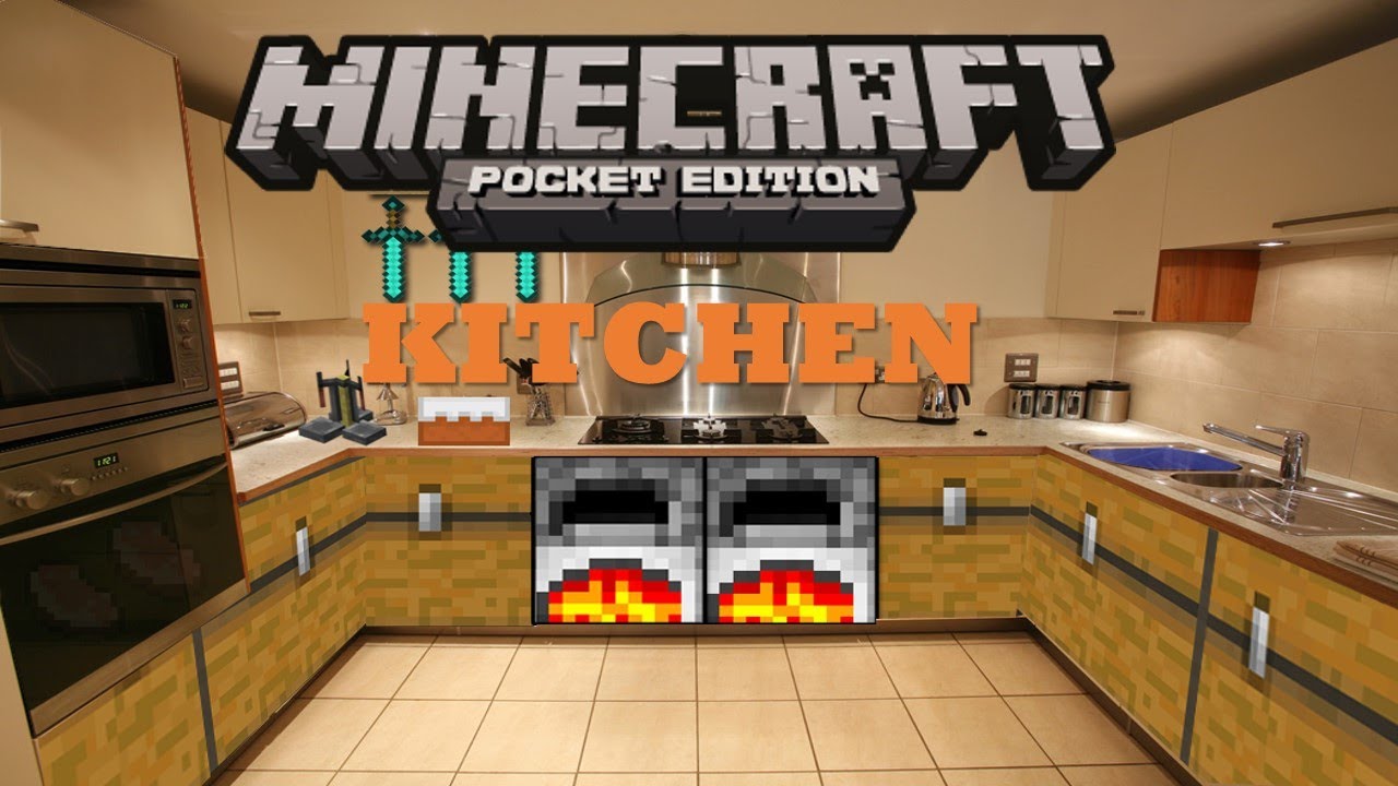 Minecraft Pocket Edition Build Tutorials Episode 2- KITCHEN - YouTube