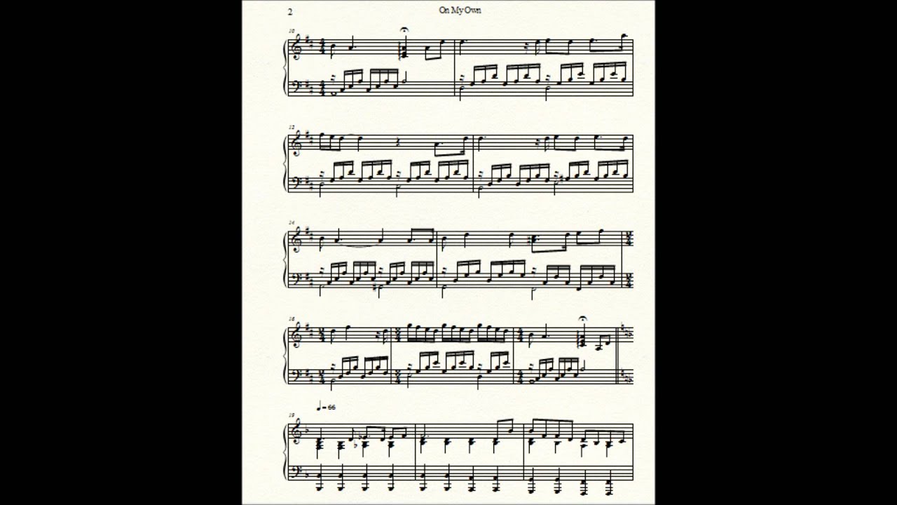 On My Own - Les Miserables - Piano Sheet Music - YouTube