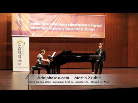 Martin Skubin - Nova Gorica 2013 - Johannes Brahms - Sonata Op 120 no2 1st Mov