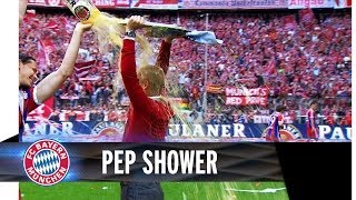 Pep Guardiola Beer Shower // Bierdusche