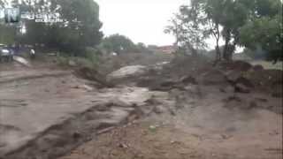 Así se desbordó otra vez río de Xalisco