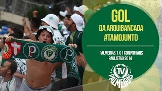 Gol da arquibancada!  Palmeiras 1 x 1 Corinthians - Paulistão 2014