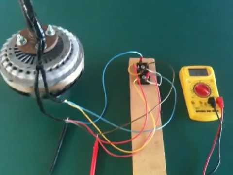 Ceiling Fan Wind Turbine Generator Alternator. Free Energy! - YouTube