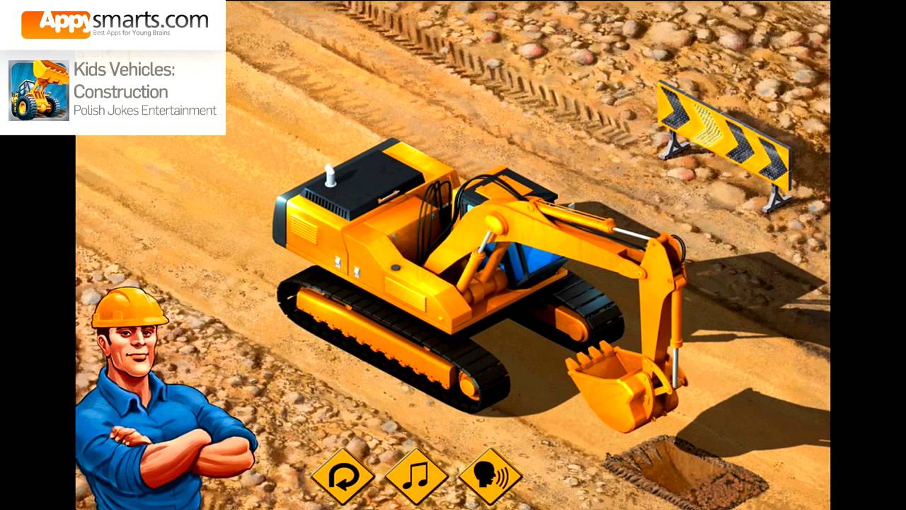 Kids Construction Vehicles and Trucks (Bulldozer, Excavator, Wheel