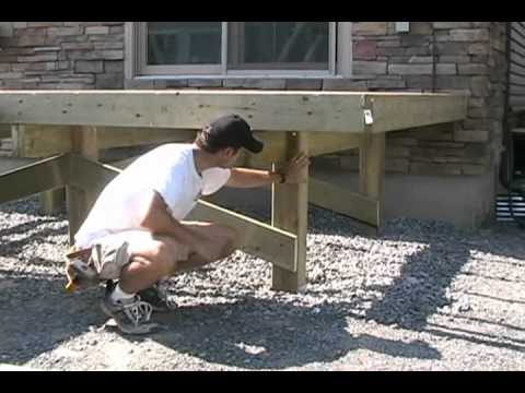 Building a Free Standing Deck - Notching 6x6 Support Posts for Beams