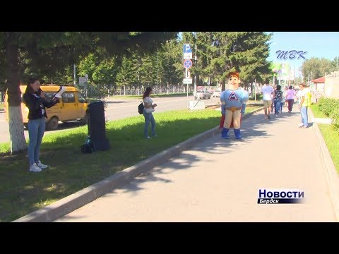 Бердским водителям и пешеходам сотрудники госавтоинспекции напомнили о правилах дорожного движения