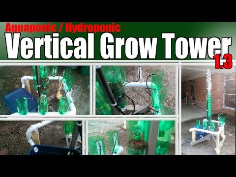 Aquaponics Vertical Grow Tower (Part1) - Re-purposed Material