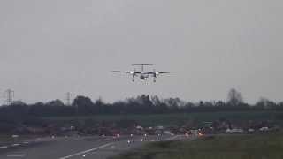 Brussels Airlines Dash 8 go around BHX