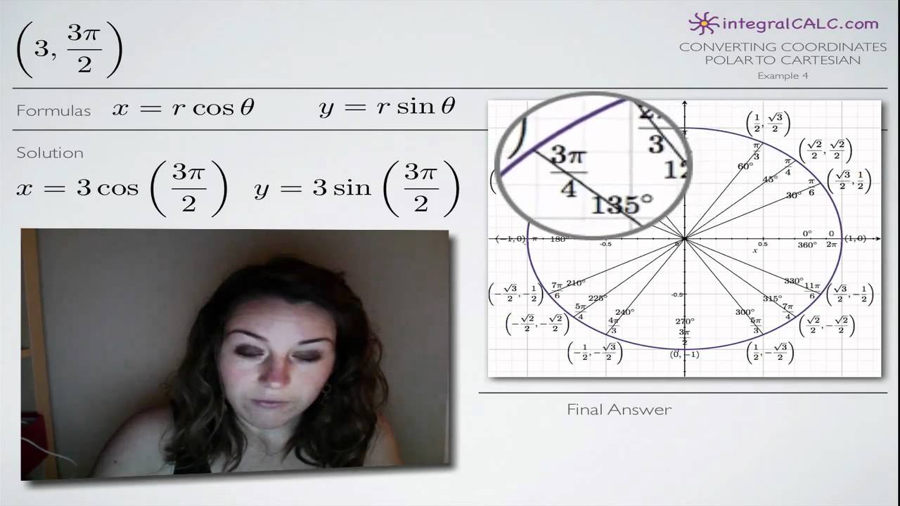 Converting Polar Coordinates Example 4 - YouTube