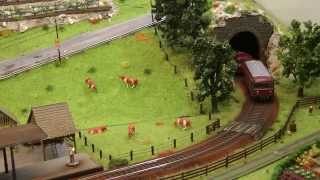 Modellbahn Bramsbach in der Vulkaneifel mit VT 98 Schienenbus in Spur H0