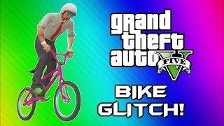 GTA 5 Flying Bike Glitch! - World Record, BMX Wins & Fails (GTA 5 Online Funny Moments Gameplay)