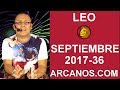 Video Horscopo Semanal LEO  del 3 al 9 Septiembre 2017 (Semana 2017-36) (Lectura del Tarot)