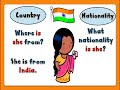 Countries and Nationalities (with sound) - English Language