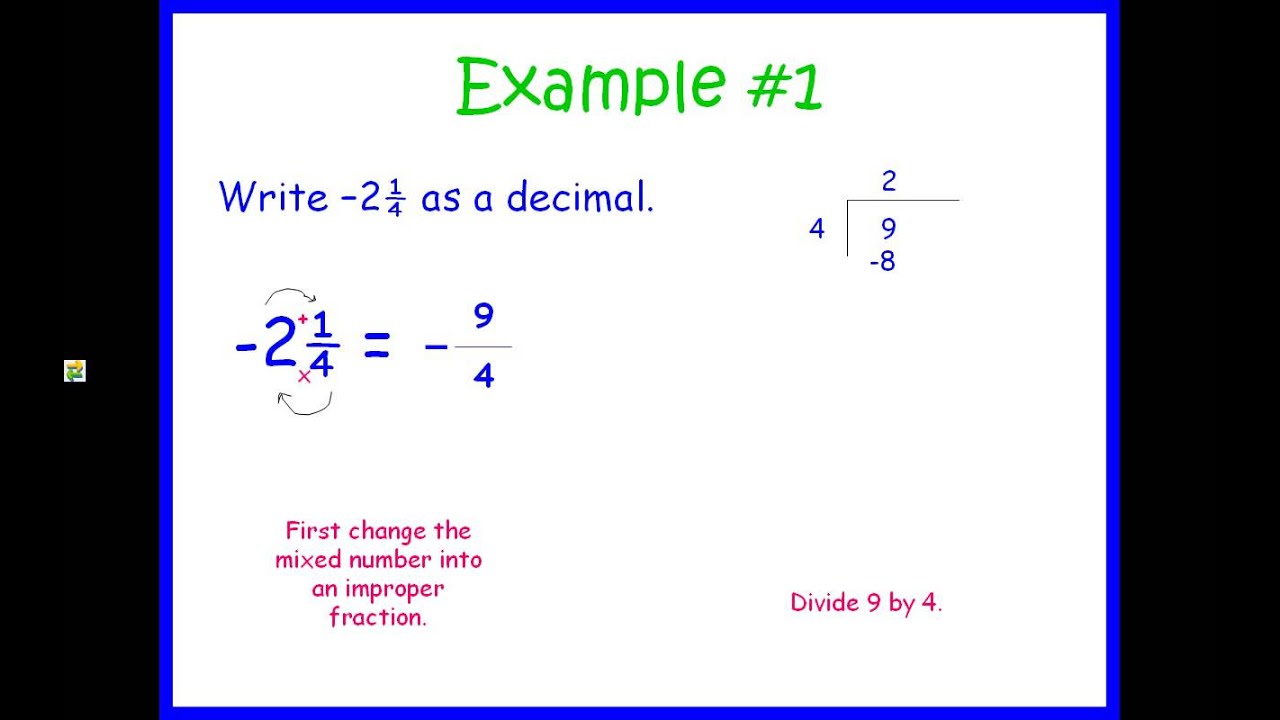 Rational Numbers Converting Fractions and Decimals - YouTube