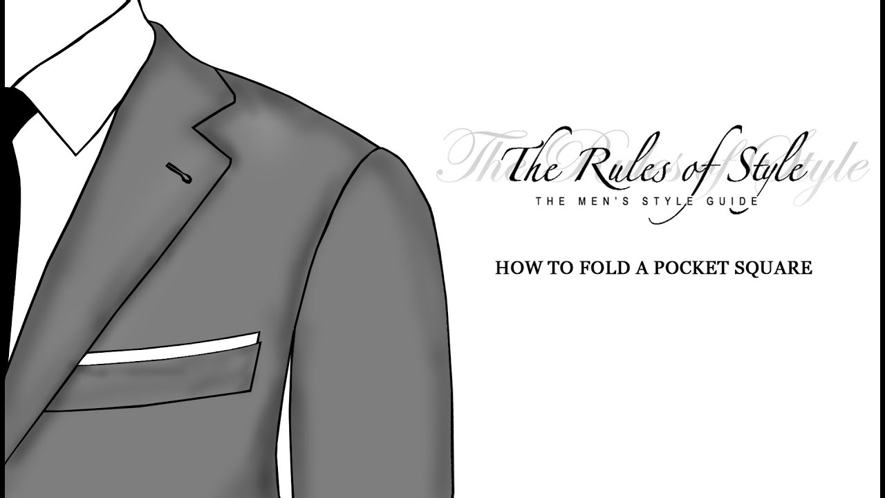 How To Fold A Pocket Square - Straight - YouTube