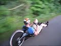 Marty with the velokraft nocom on the white pine. Passing the tandem