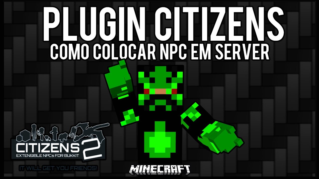 Tutorial]Citizens - Como Colocar NPC em Server Minecraft - YouTube