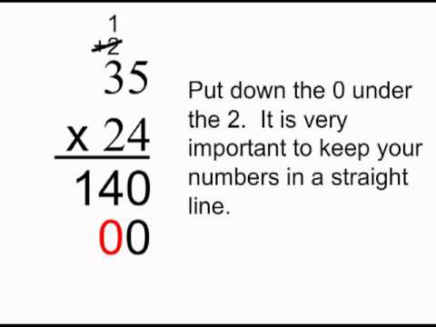 Mathnook Tutorial - Multiplying by a 2 digit number - YouTube