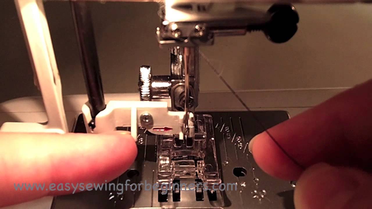 How to use the Automatic Needle Threader on a Sewing Machine YouTube