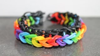 Rainbow Loom Nederlands, Raindrops armband, rondom, 1 loom