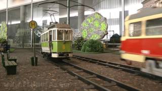 Modelleisenbahn der Straßenbahn in Dresden