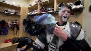 Mic'd Up: Dustin Tokarski gets a pie in the face