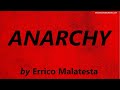ANARCHY by by Errico Malatesta - FULL AudioBook | Greatest Audio Books