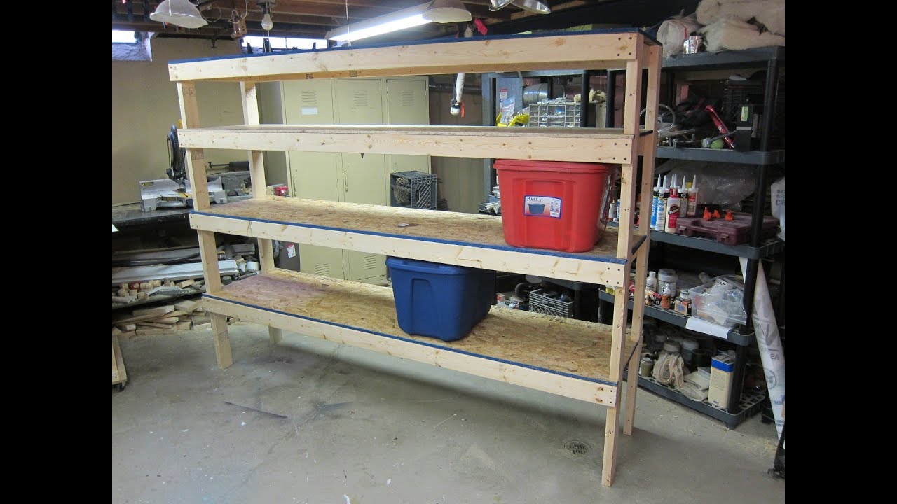 storage shelf - cheap and easy build plans - youtube
