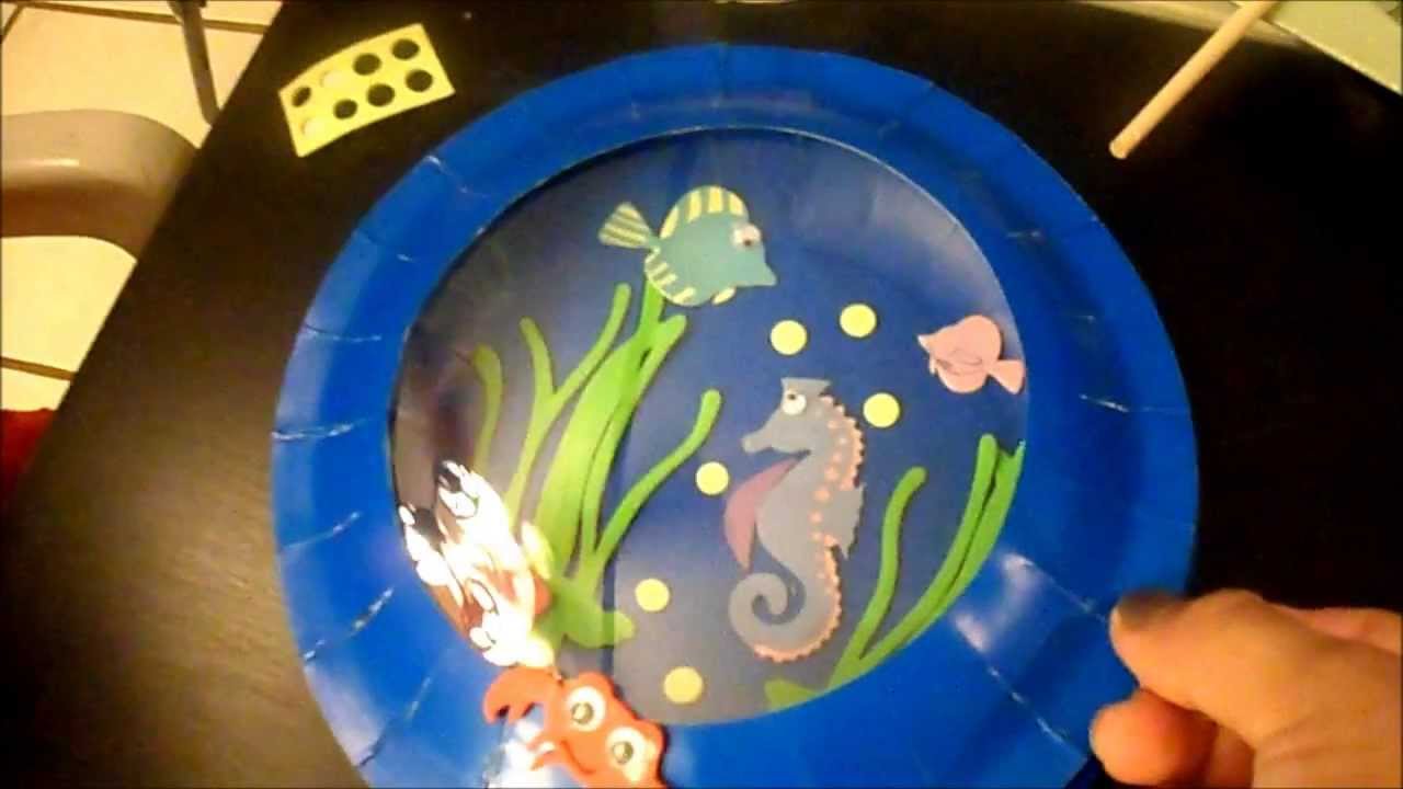 Kids Fun Crafts Aquarium Card and Plate - YouTube