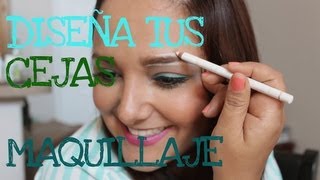 diseña tus cejas, y maquillaje de ojos / eyes easy makeup, design your eyebrow