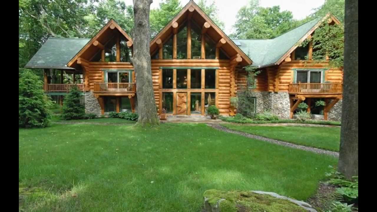 For Sale Beautiful Log Cabin Located in Deer Lake, Ohiopyle, PA - YouTube