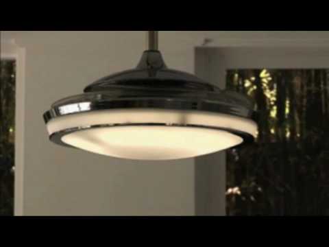 Fanaway - Retractable Blade Ceiling Fan - YouTube